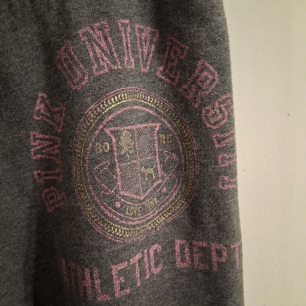 True Vintage Y2K PINK Victoria's Secret Joggers Sweatpants M Spellout EUC - Picture 3 of 6